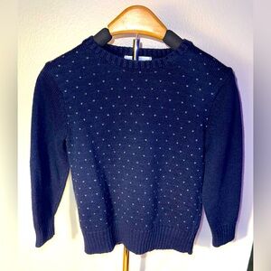 Janie and Jack boys long sleeve navy blue sweater, size 3T
